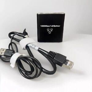 RJ45 High-Speed 1:2 Ethernet Splitter | Dual Port Network Adapter | 1000Mbps
